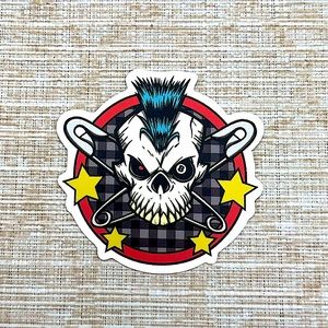 Safety Pin Mohawk Gross Grunge Horror Funky Single Decor Art Sticker